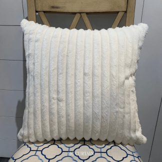 抱枕套 希臘進口布料 奢華高級厚毛 觸感超柔軟 白色