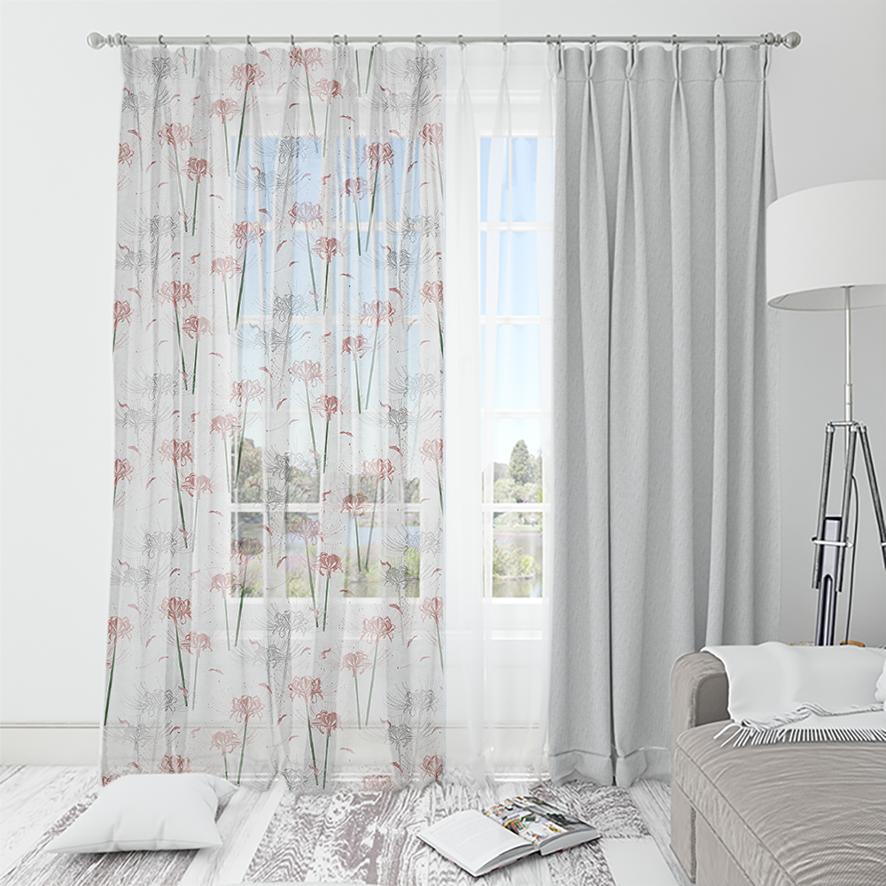 品牌原創印花窗紗 HC1118 曼珠沙華