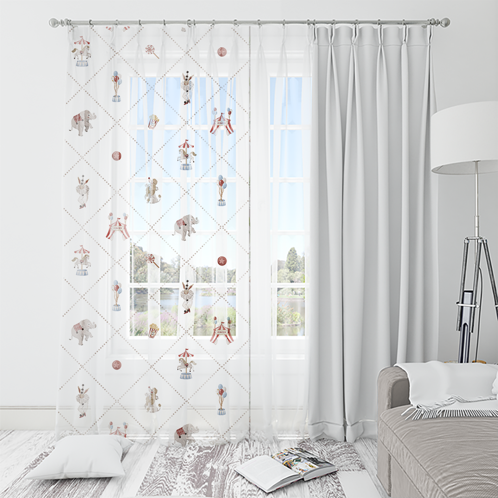 HC印花窗紗 HC7008C 馬戲團系列-夢幻幾何