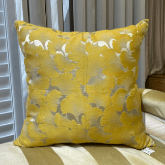 抱枕套-台灣家飾布-金色銀杏緹花