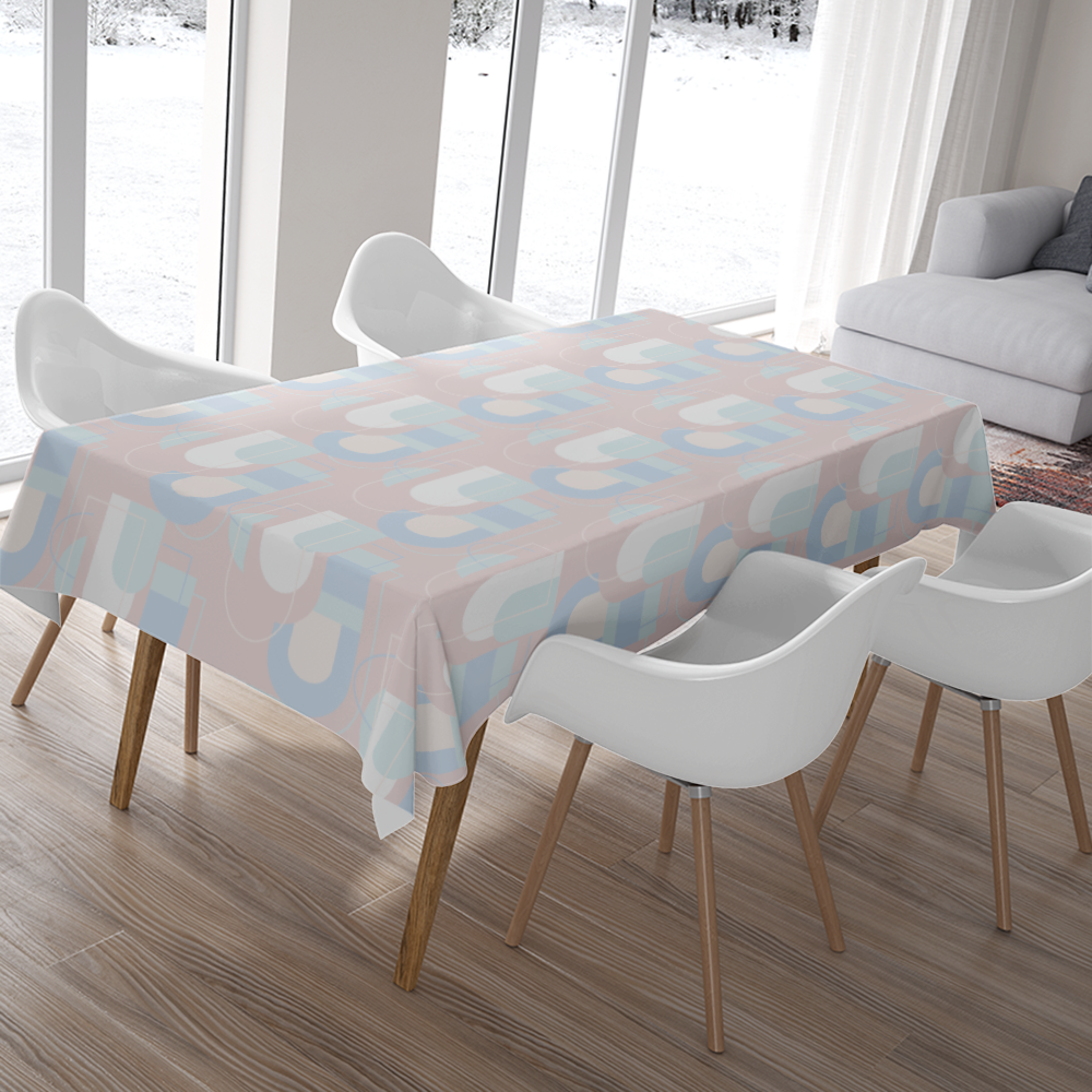 品牌原創印花桌巾 HC1117 柔弧粉拱