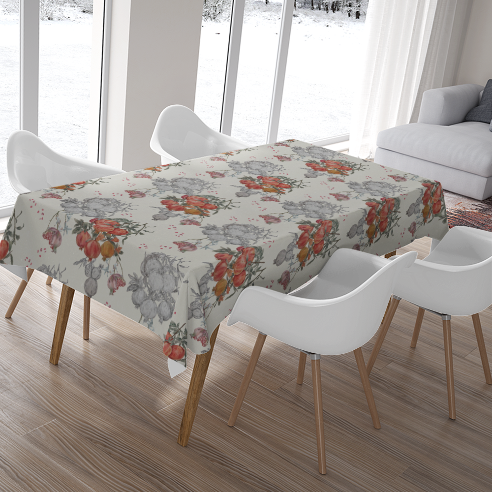 品牌原創印花桌巾 HC1119 石榴滿籽，福氣滿盈