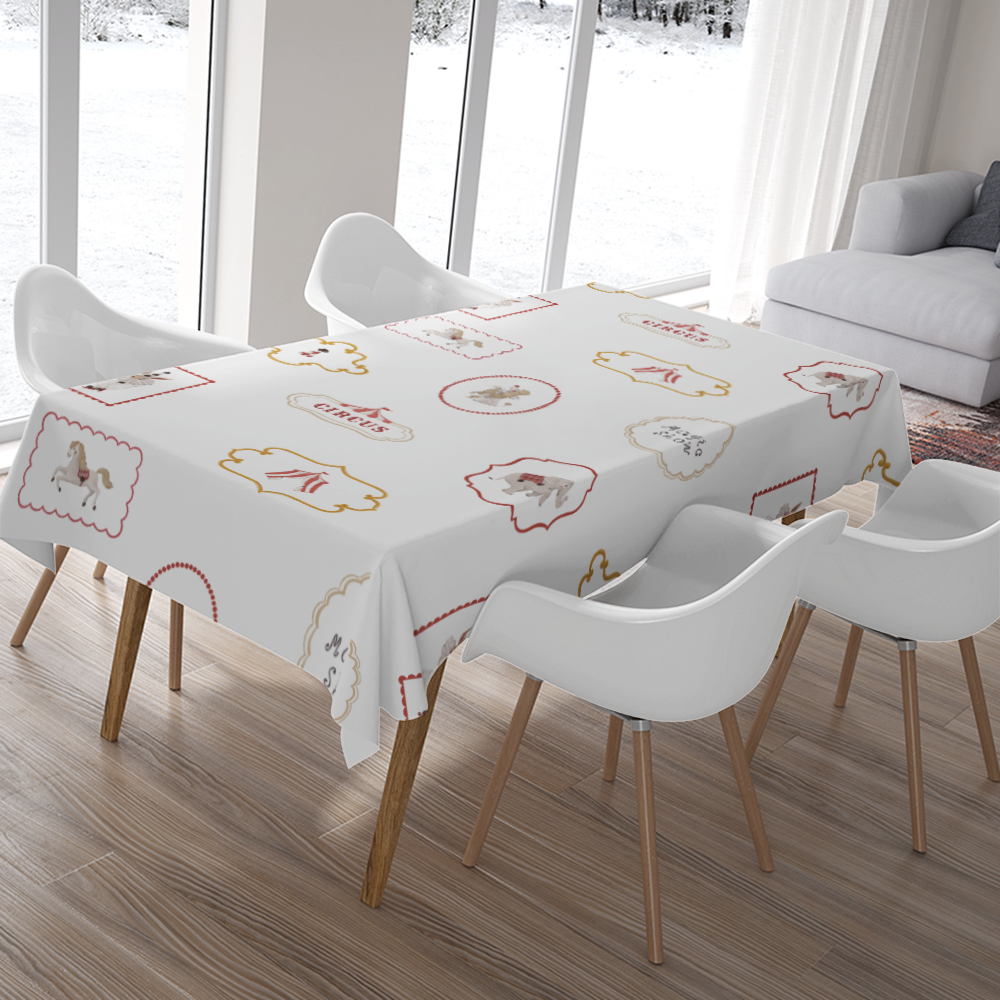 HC印花桌巾 HC7008D馬戲團系列-珍藏畫框