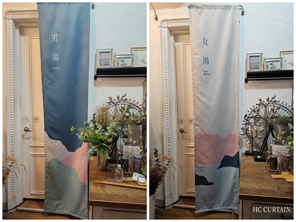 印刷窗簾 溫泉飯店SPA簾