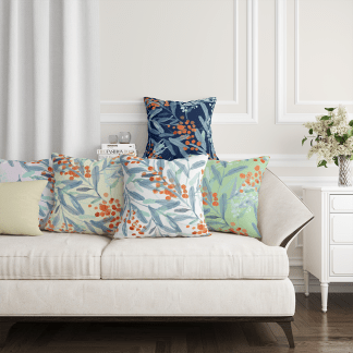 品牌原創印花抱枕-HC1063 fruit flower 水果花