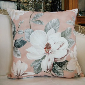 抱枕套-英國純棉家飾布 粉木棉花