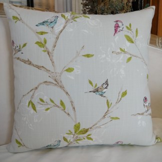 抱枕套-英國純棉家飾布 花鳥樹枝蔓