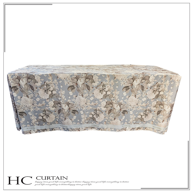 HC32-0來圖印刷 立體桌罩-平面四面4角開褶