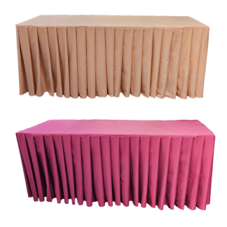 HC34-1 立體桌罩 百褶三面圍 180*60*H73公分