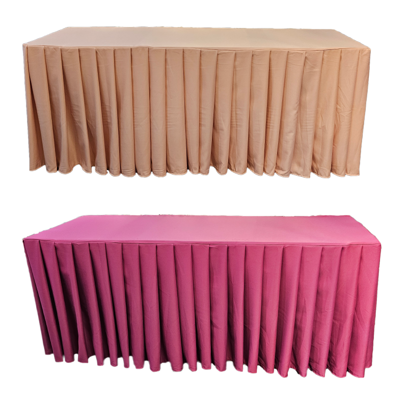 HC34-2 立體桌罩 百褶四面圍 180*60*H73公分