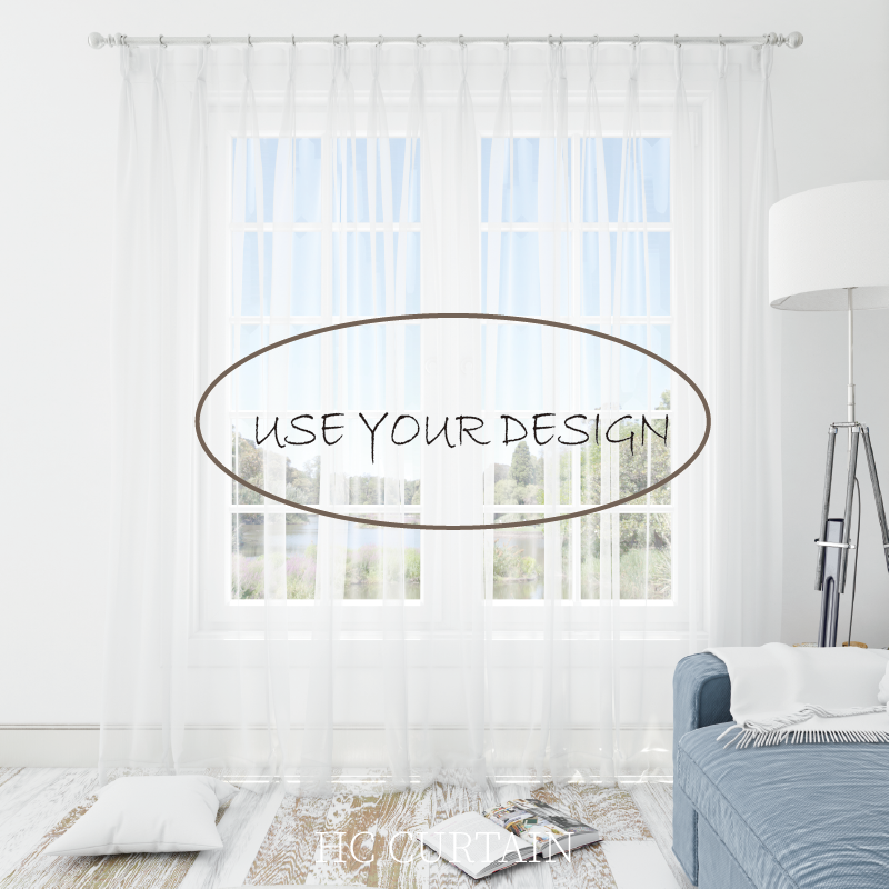 HC29-0來圖印刷 窗紗 2件/組